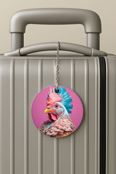 Cekuonline بطاقة تعريف الأمتعة من البليكسي مع سلسلة، تصميم بانك لحقائب السفر والعطلات