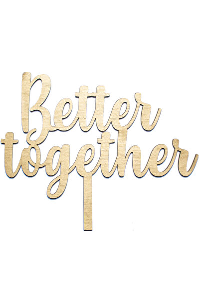OEM Topper din Lemn HH1612 Personalizat Nunta Better Together - 30 x 25 cm