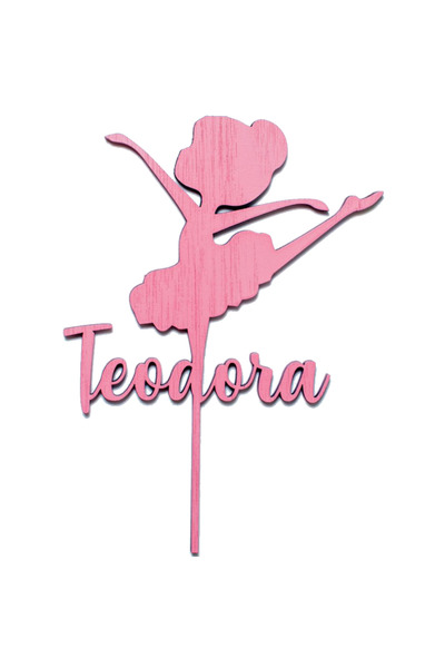 OEM Topper din Lemn HH1583 Personalizat Aniversare Balerina - 20 x 28 cm