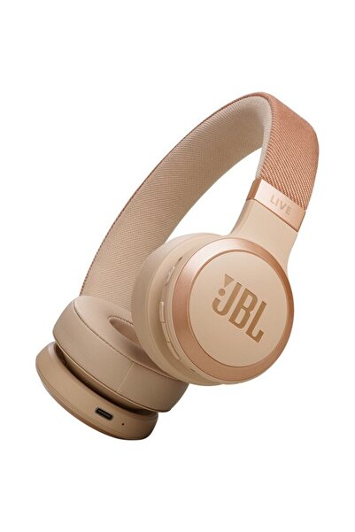JBL Wireless On-Ear Headphones LIVE 670NC, True Adaptive NC, Bluetooth, Multi-Point, Sand