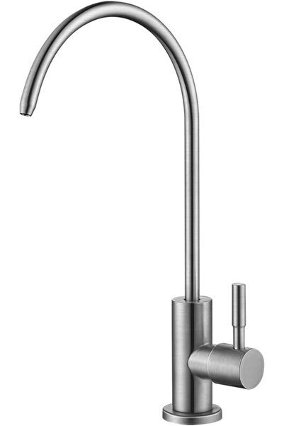 Unbranded/Generic صنبور مطبخ لمياه الشرب بلون رمادي من الستانلس ستيل 304