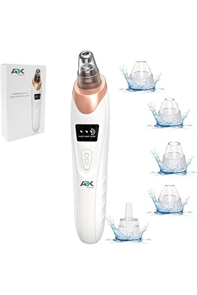 ABK POINT جهاز إزالة الرؤوس السوداء بالشفط، منظف كهربائي للمسام، 5 مجسات، 3 مستويات، شاشة LED