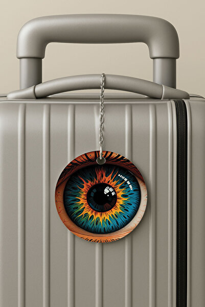 Cekuonline بطاقة أمتعة من البليكسي جلاس بتصميم سلسلة للسفر والعطلات، عين غامضة