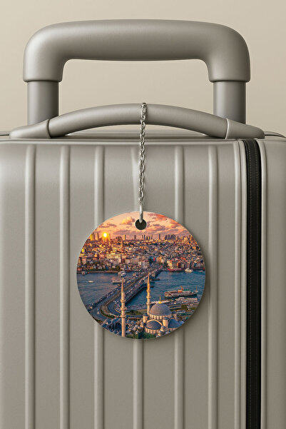 Cekuonline بطاقة تعريف الأمتعة من البليكسي بتصميم سلسلة للسفر والعطلات، تصميم مناظر طبيعية