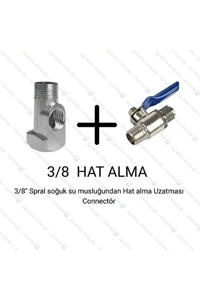 DESIPHON Su Arıtma Hat Alma Aparatı ve Küresel Vana 3/8 – Dayanıklı Pirinç Gö...