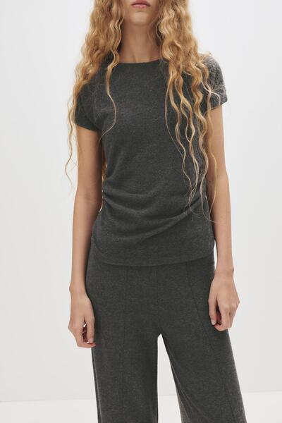 Pull & Bear Yumuşak dokunuşlu geniş paça pantolon