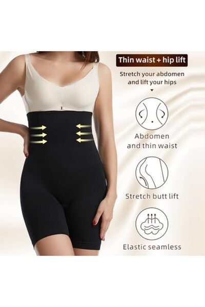 Generic High Waist Shapewear Shorts, Women's Seamless Boyshorts Panties Waist Trainer Corset
