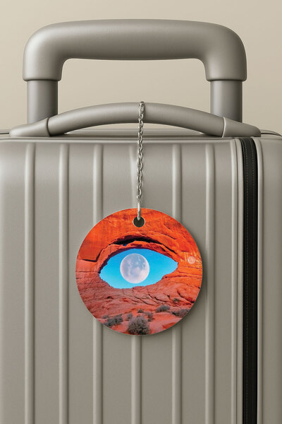 Cekuonline بطاقة تعريف الأمتعة من البليكسي جلاس بتصميم سلسلة للسفر والعطلات، ...