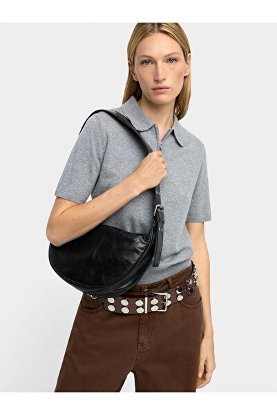 PARFOIS Zımba Detaylı Deri Hobo Çanta