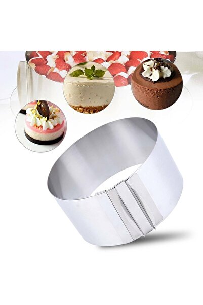 PASTAHÜMA Narkalıp Yuvarlak Ayarlanabilir Kek Kalıbı16cm-30cm Deinlik 10cm