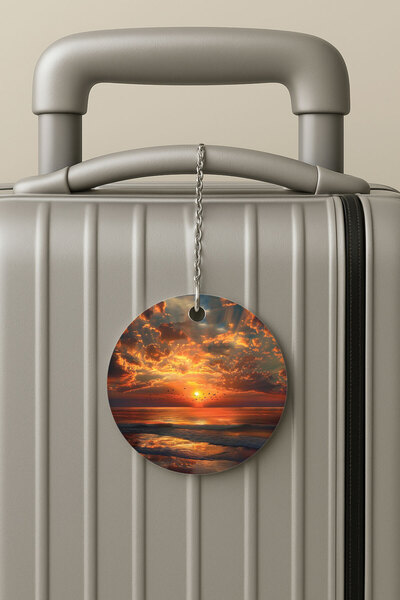 Cekuonline بطاقة أمتعة من البليكسي بتصميم سلسلة للسفر والعطلات، تجسد جمال السماء