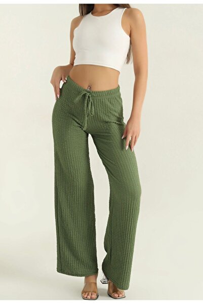 style of style White Wrinkle Seersucker Fabric Ultra-Flexible Pants