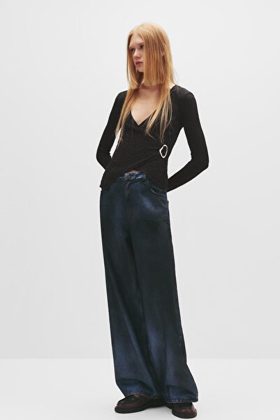 Pull & Bear Çapraz bambula tokalı üst