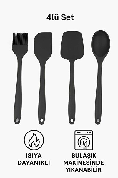 CKM silikon مجموعة من 4 أدوات مطبخ من السيليكون غير قابلة للحريق وغير لاصقة 2...