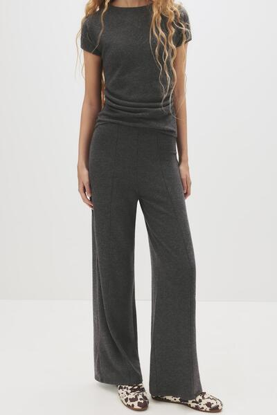 Pull & Bear Yumuşak dokunuşlu geniş paça pantolon