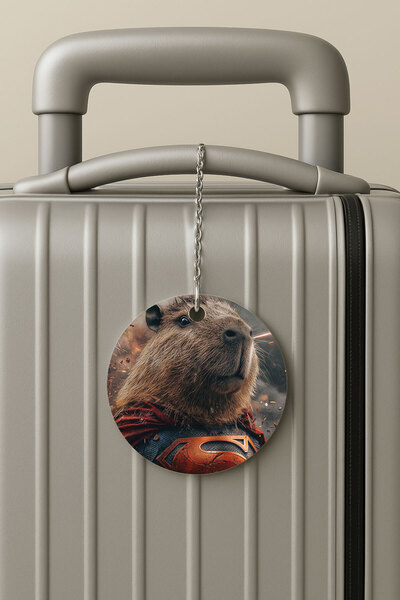 Cekuonline بطاقة الأمتعة ذات السلسلة البليكسي بتصميم كابيبارا ليجند للسفر والعطلات