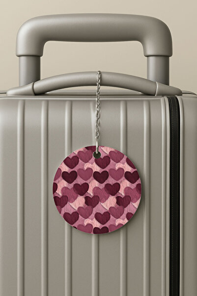 Cekuonline ملصق حقيبة السفر من البليكسي بتصميم سلسلة، ملصق حقيبة السفر بنمط قلب للسفر والعطلات