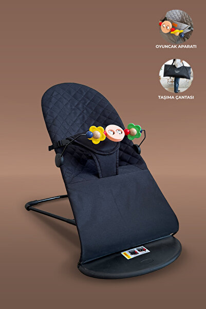 Sweden Baby Premium Cotton Üç Kademeli Oyuncaklı Sallanan Ana Kucağı – Katlanır ve Taşıma Çantalı