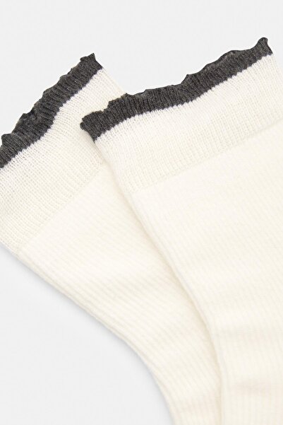 Pull & Bear Contrast cuff socks