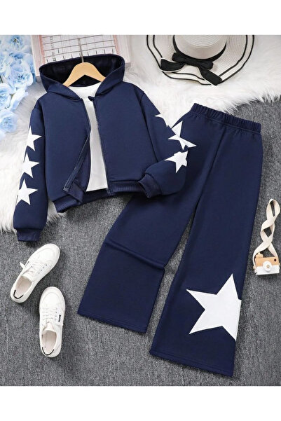 Machetta Дитячий 3-комплект: куртка з принтом зіркою, футболка та спортивний костюм