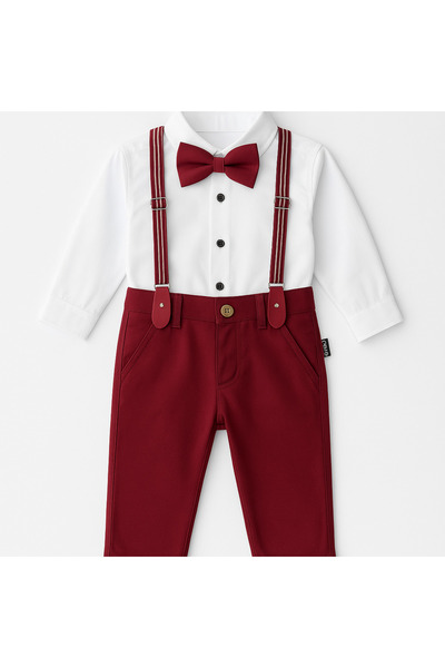 tinytrends Baby Boy & Child Salopet Suit 4-Piece Set