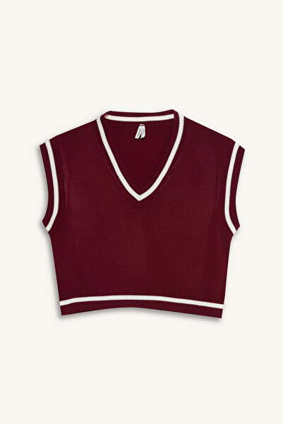 DeFacto Girls' Back to School Standard Fit Knitwear Sweater E7709A825Au