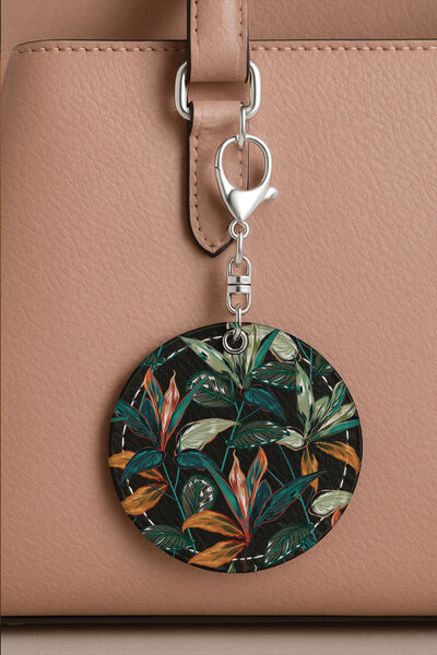 Cekuonline حقيبة جلدية منقوشة مع تفاصيل مخيطة، زخرفة أنيقة، إكسسوار حقيبة أسو...