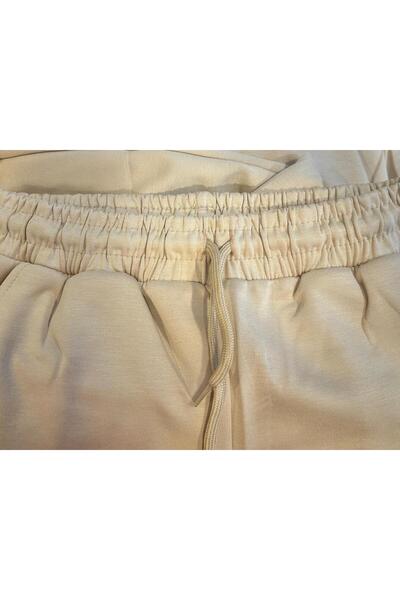 Hayalet Soft and Flexible Textured Modal Dubleface Fabric Short Sleeve Crew Neck Bottom-Top Set