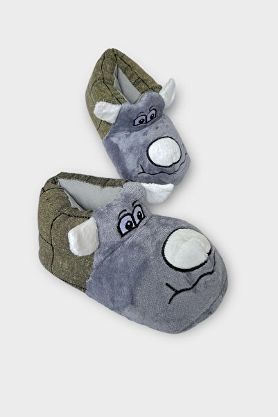 Liger Παιδικές παντόφλες με χαριτωμένη φιγούρα σκύλου ΓΚΡΙ