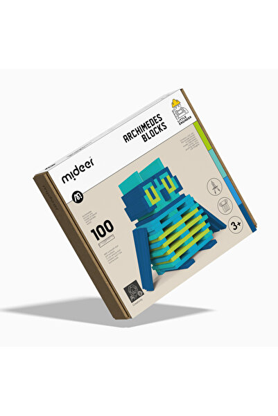 Mideer مكعبات أرخميدس الخشبية - لوحة ألوان رائعة