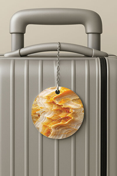 Cekuonline بطاقة تعريف الأمتعة من البليكسي جلاس بتصميم رخامي هاواي للسفر والعطلات