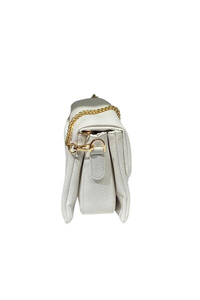 STOKS SHOES STORE Women's Soft Leather Chain Detailed Stylish Elegant Hand & Shoulder Bag with Crossbody Strap