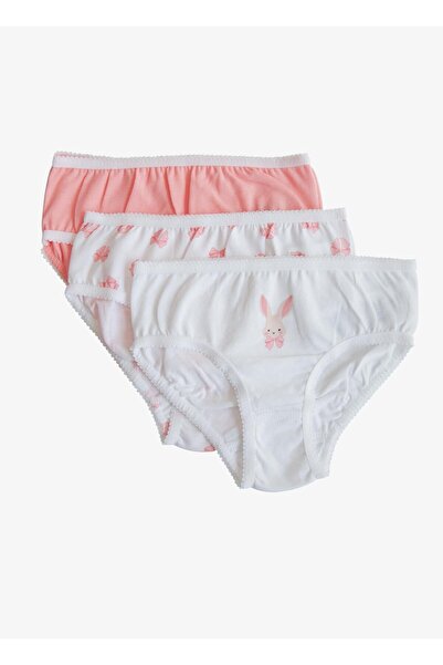 kitikate Organic Rabbit 3-Pack Panties Pink