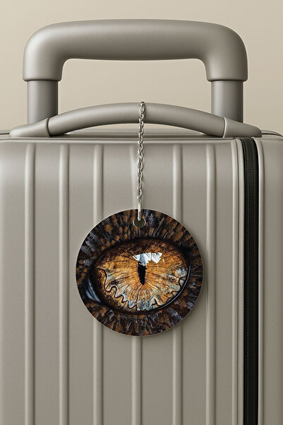 Cekuonline بطاقة تعريف الأمتعة من البليكسي بتصميم سلسلة للسفر والعطلات، بطاقة الأمتعة بتصميم Eyes on Fire