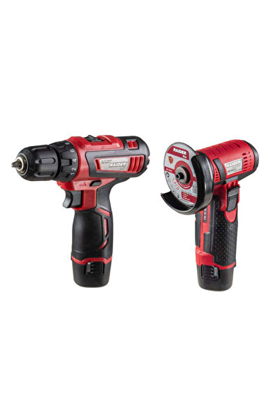 Raider Set mașină de găurit fără fir și polizor unghiular RDP-CDLAG03, 12 V, ...