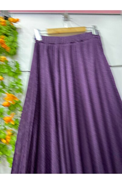 edu collection Patterned Chiffon Bell Skirt with Lining