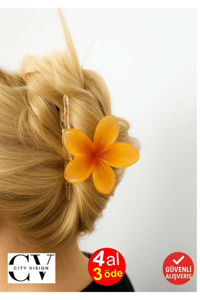 cityvision Lotus Double Sided Orange Color Latch Buckle 11 cm Large Size - St...