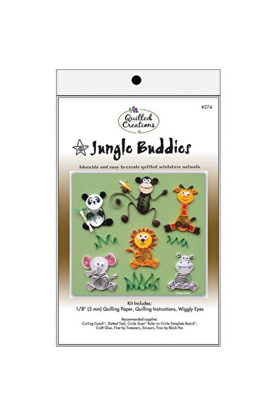 Quilled Creations مجموعة لف الورق Jungle Buddies