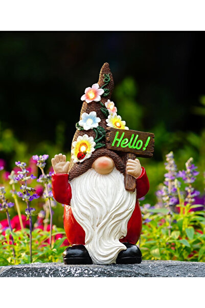 OEM Pitic de grădină, terasă, balcon cu LED-uri și panou solar 25,3 cm