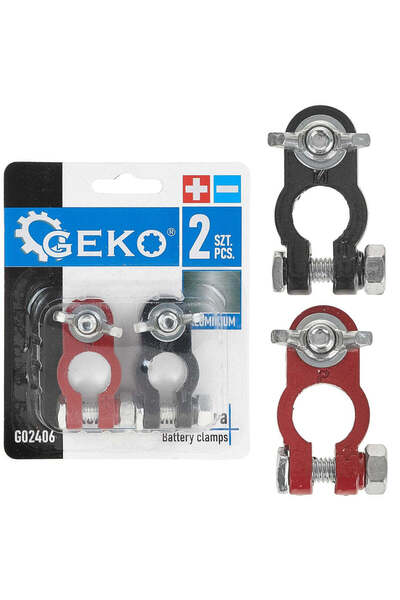 GEKO Terminale baterie din aluminiu, 2 elemente, G02406