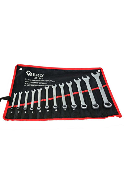 GEKO Set de 12 chei combinate drepte 6-12 mm CrV, G11241