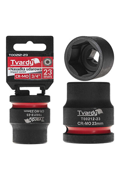 Tvardy Impact Socket Wrench, 6-Point, 3/4", 23 mm, T00212-23