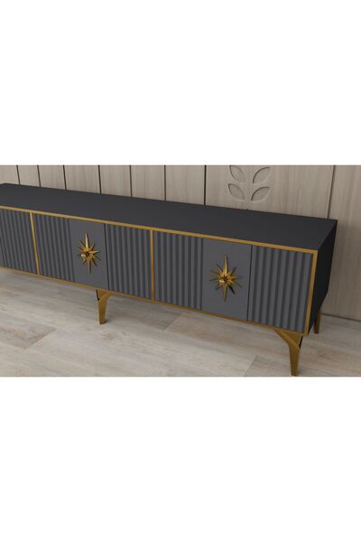 e dekorsan PARLA MODEL MEMBRAN KAPLAMA ÇEKMECELİ TV ÜNİTESİ 180 CM