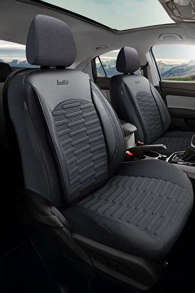 BUTTİ Libro Series Linen Fabric Premium Car Seat Cover |   Supported, Front and Rear Full Set