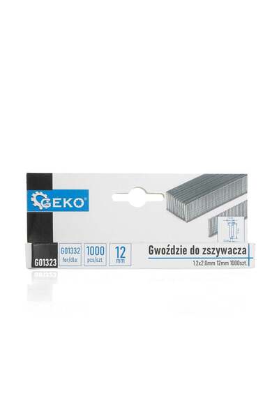 GEKO Set cuie pentru capsator, 1,2 x 2,0 mm 12 mm, 1000 bucăți, G01323