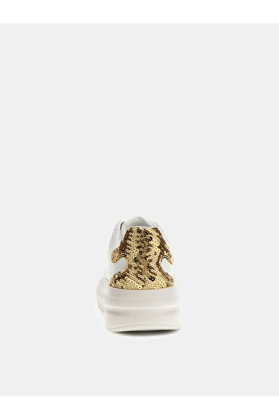 Guess Elbina10 Kadın Beyaz Altın Deri Sneaker FLFE10ELE12-WHIGO