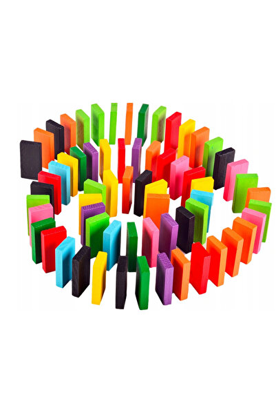 MalPlay Domino Block Set for Kids, Includes Storage Box, 200 Pieces, 108036