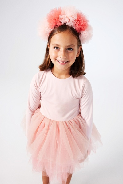 Le Mabelle Girls' Ballerina Dress with Powder Tutu Skirt - Miranda