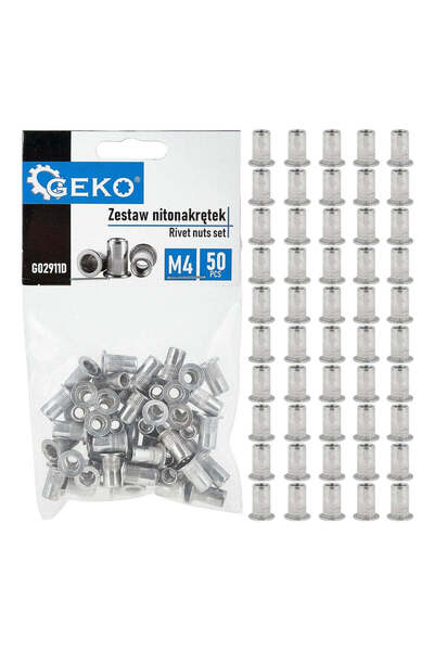 GEKO Set Pop Rivets M4, 0.5-2 mm, 50 Pieces, G02911D