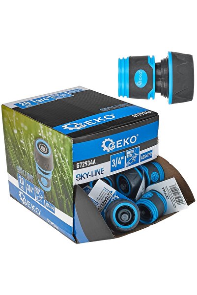 GEKO Set conectori pentru furtun de grădină, etanșant de apă Sky-Line 3/4", 2...